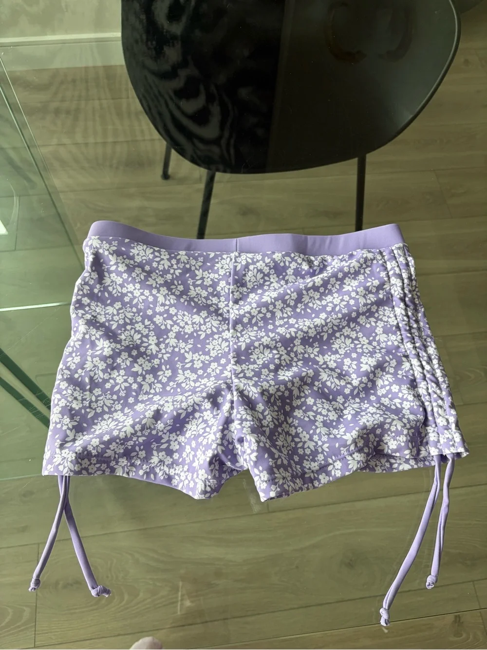 Girl’s  Lavender Floral Sleep Set with Tie Waist